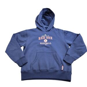 Boston Red Sox Hoodie Mens L Blue MLB Baseball Majestic Therma Base Authentic